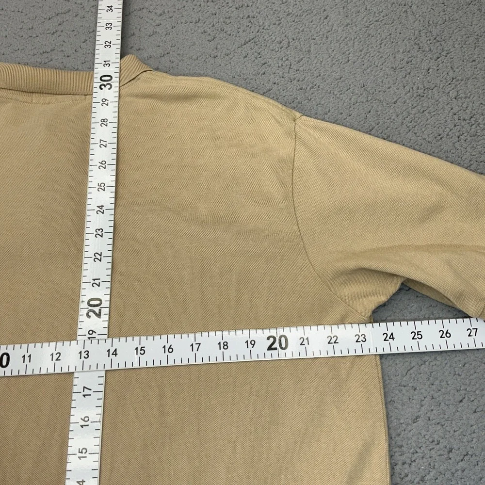 Polo Ralph Lauren Polo Mens Large Tan Short Sleeve Pony Logo Preppy Casual